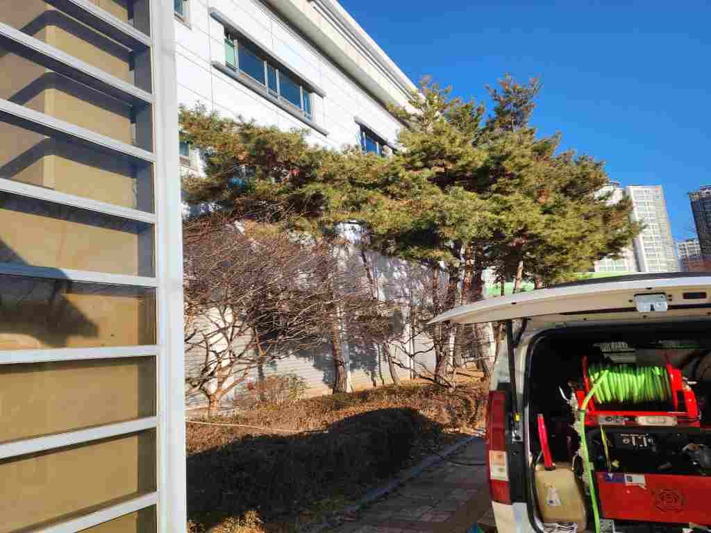 인천 건물 외부 배관 고압세척